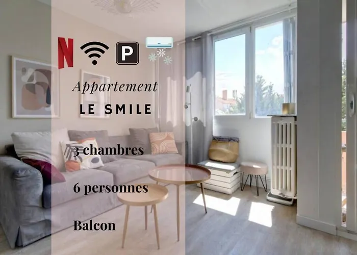 Le Smile - 3 Bedrooms - 8Pers - Parking - Centre Gare